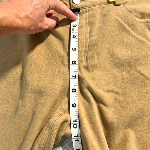 🔥VTG Theory, Soft Suede-Feel Boot Cut Trousers in Camel, EUC,Size 8 - Picture 13 of 15